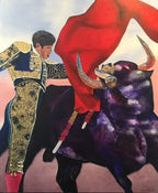 Andale Toro acrylic original artwork by Sally McLean Artist, Australian wildlife art