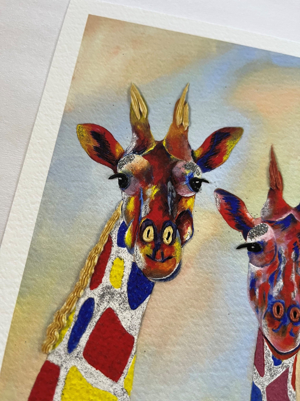Giraffes Let's Stick Our Necks Out | Fine Art Reproduction | Multiple Sizes | Sally McLean Artist