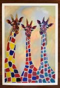 Giraffes - Lets Stick Our Necks Out - Art Print