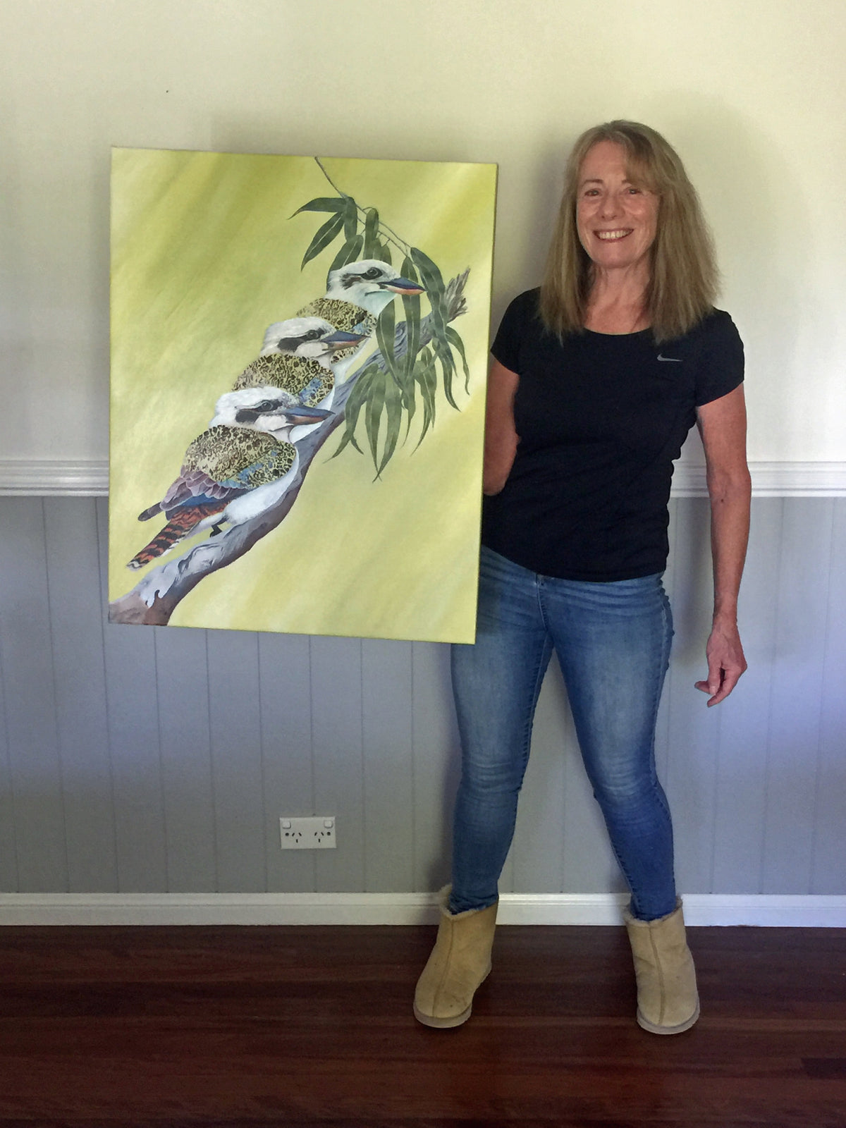 Kookaburra Trio | Acrylic Original Artwork | Australian Wildlife Art