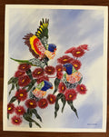 Lorikeets In Blossom - Art Print