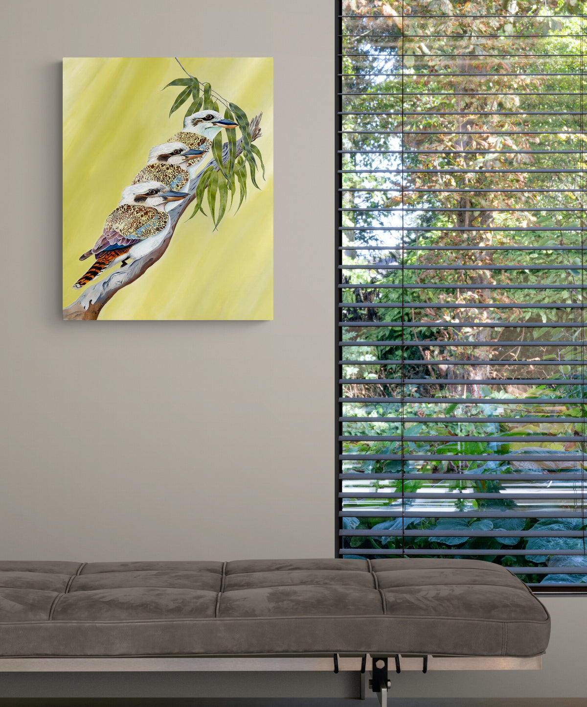 Kookaburra Trio | Acrylic Original Artwork | Australian Wildlife Art