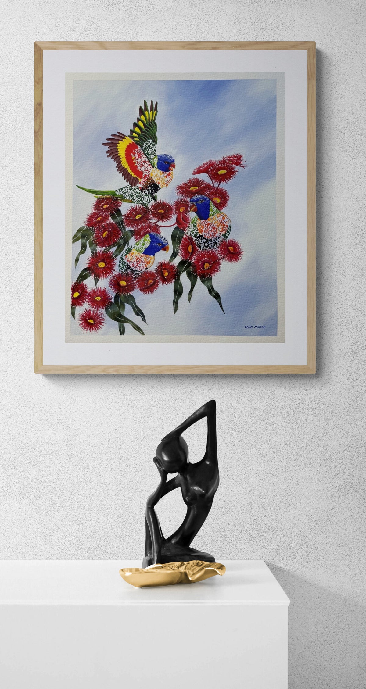 Lorikeets In Blossom | Fine Art Reproduction | Multiple Sizes | Sally McLean Artist